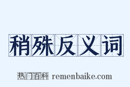 稍殊反义词是什么意思的图片